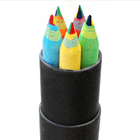-Made with layers of colored paper. -This pencil features a four-colored lead. -Sold as a package of...